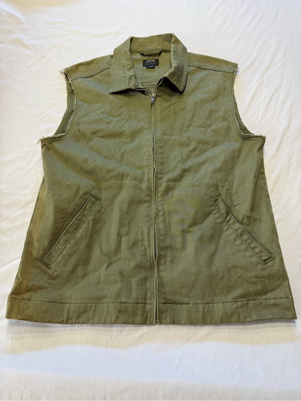 Etnies Olive Green Zip-Front Utility Vest